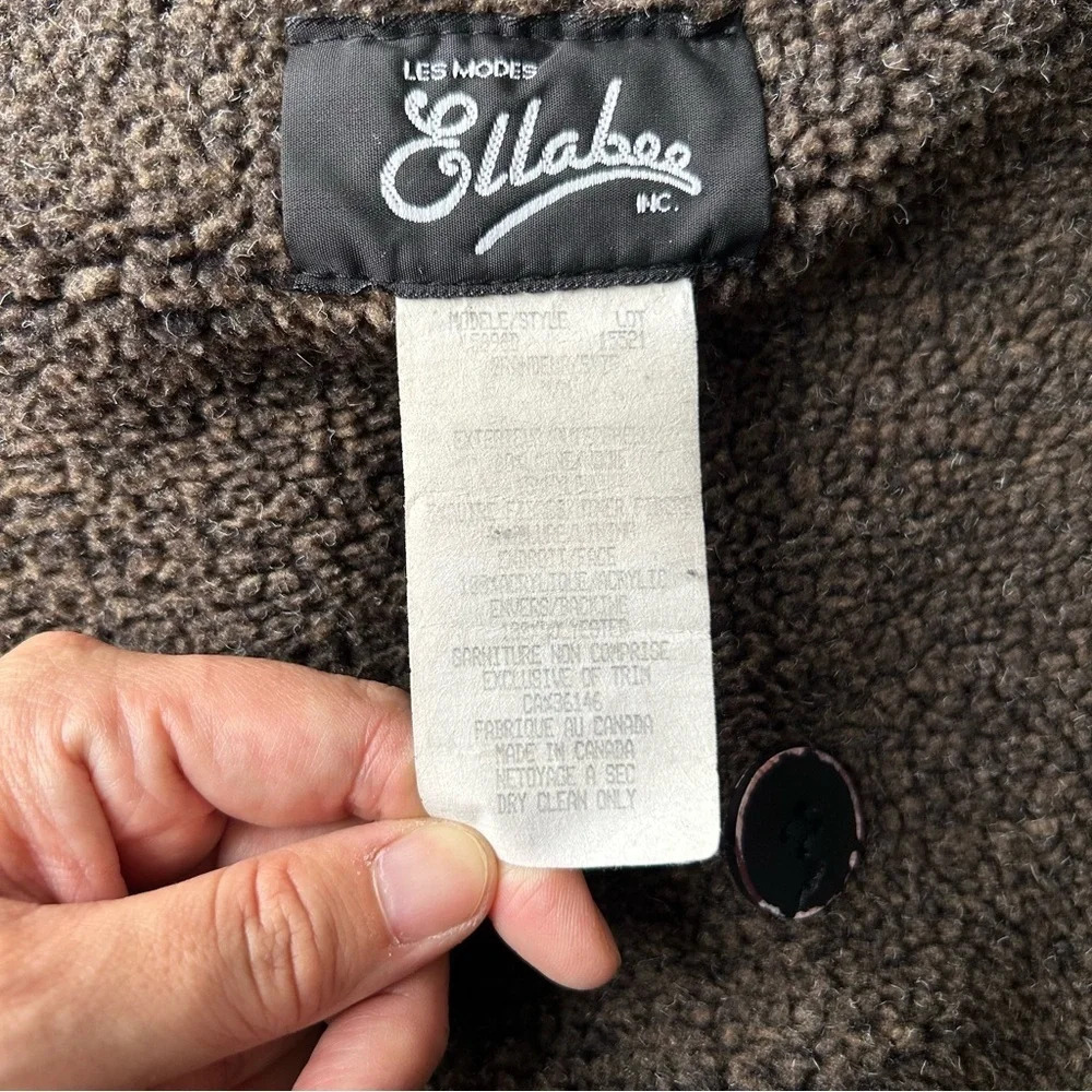 Vintage Les Modes Ellabee Wool Blend Faux Shearling Lining Sherpa Jacket - Picture 11 of 14